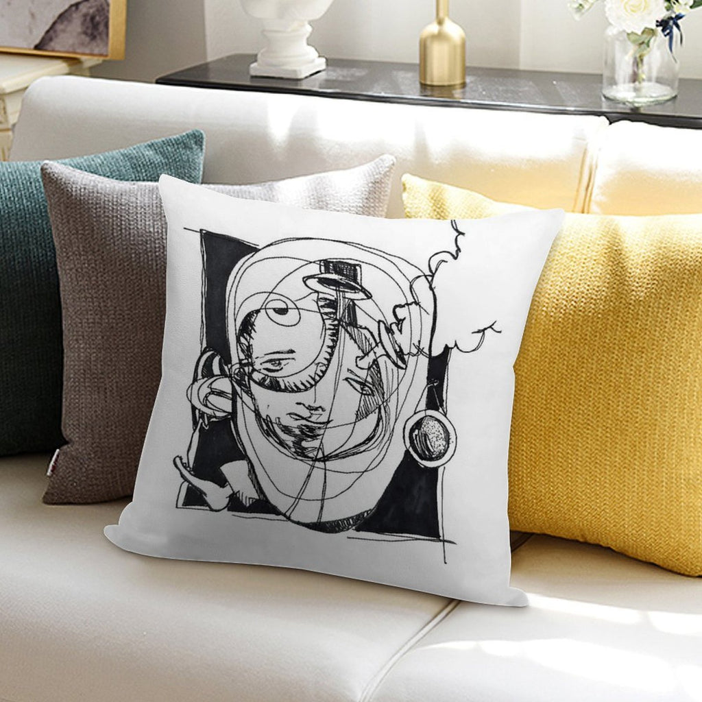 Around Space Soft Hidden Zipper Throw Pillow