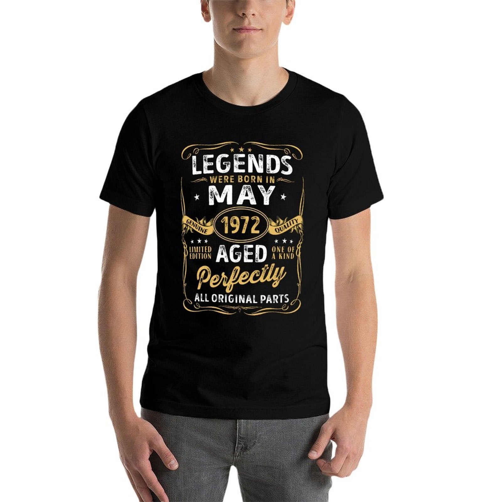 50th Birthday Decoration Legends Were Born In May 1972  Trendy Pattern T-Shirt