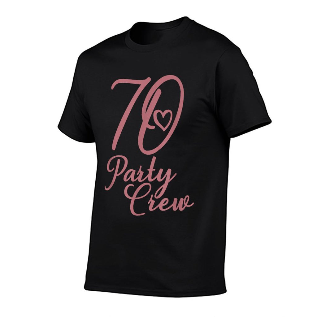 70 Party Crew, Matching Group Women 70th Birthday  Oversized Silhouette T-Shirt