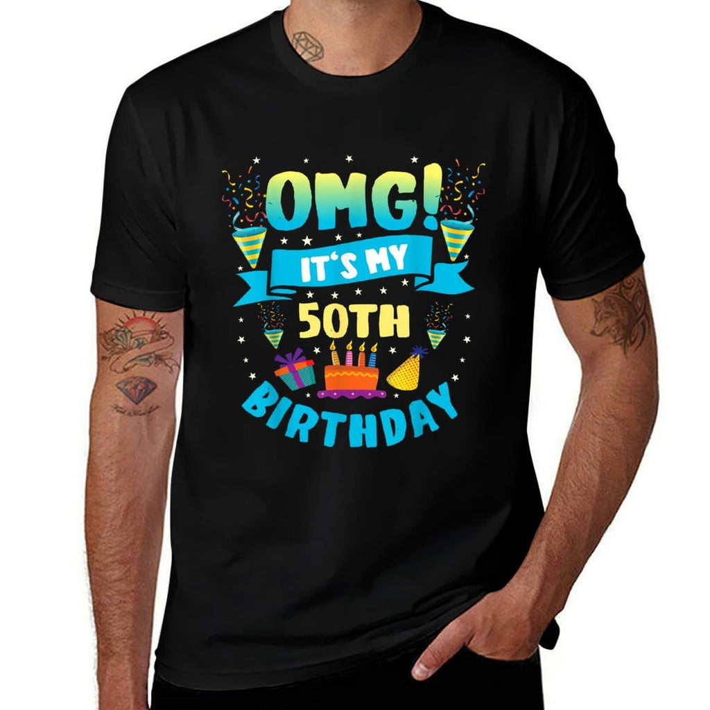 50 Year Old Shirt OMG It's My 50th Birthday  Cotton T-Shirt