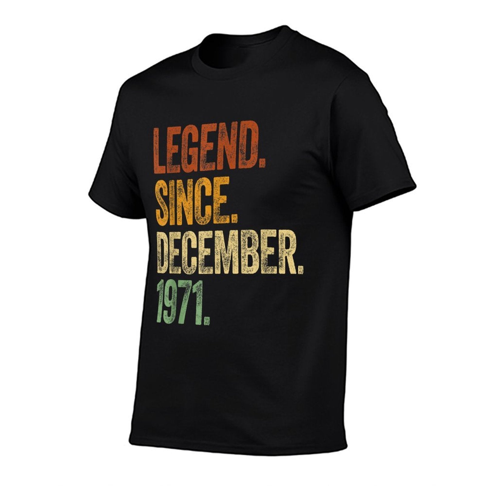 50th Birthday December Born 50 Years Legend Since 1971  Polyester Blend T-Shirt