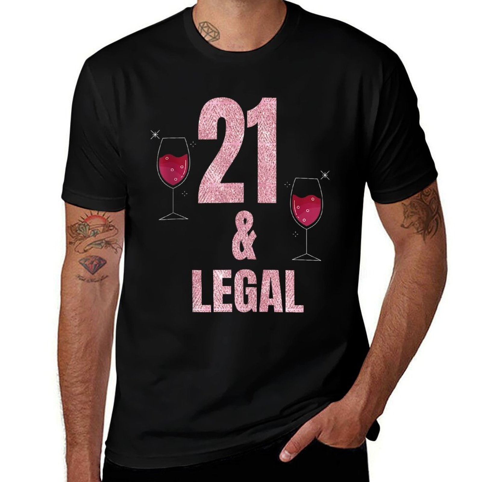 21st Birthday Gifts for Women Glam 21st Birthday T  Trendy Pattern T-Shirt