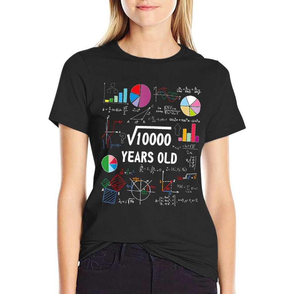 100 Year Old Grandma Square Root Of 10000 Fun 100th Birthday  Classic T-Shirt