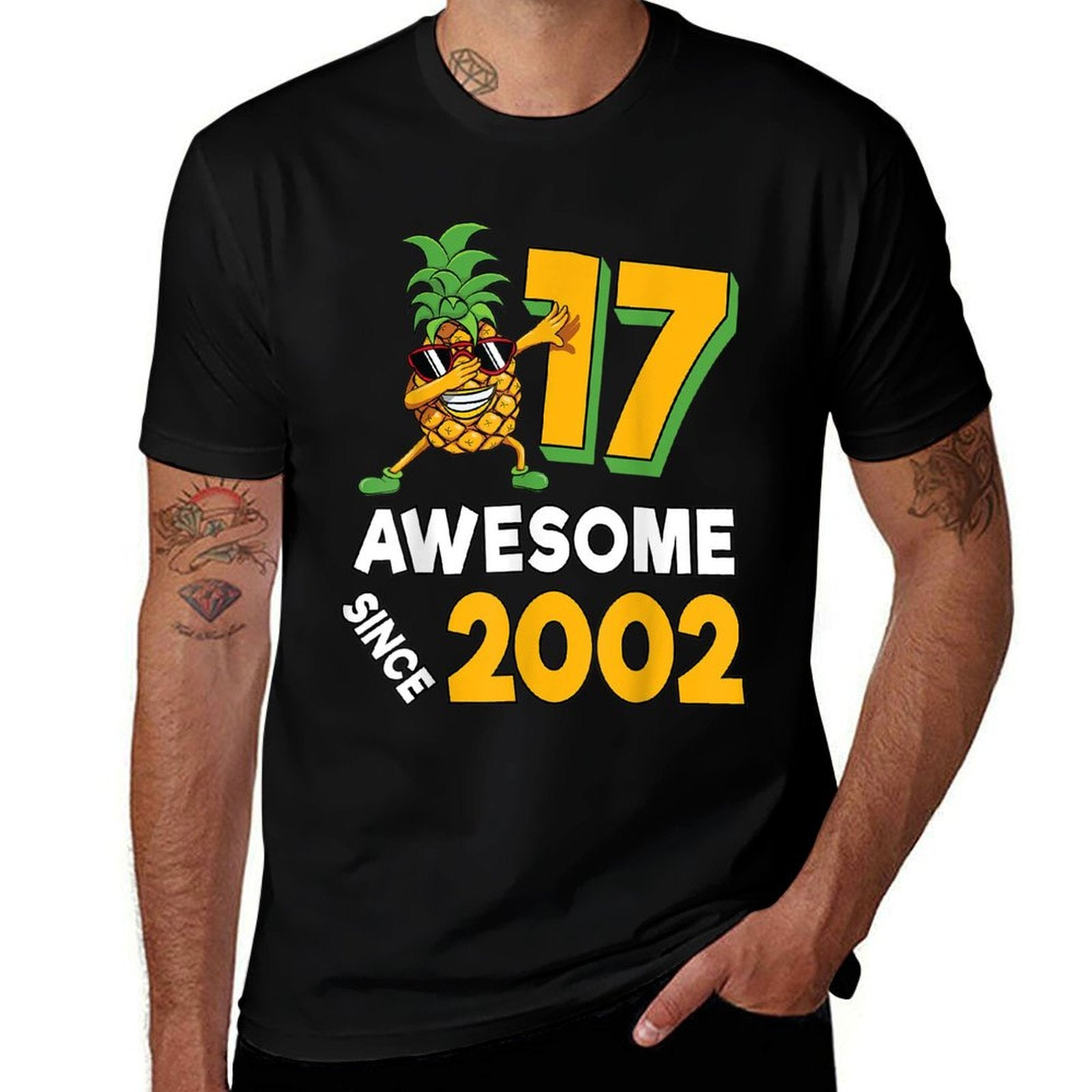 17th Birthday Pineapple Dabbing Gift For 17 Years Oldns  Tagless Design T-Shirt