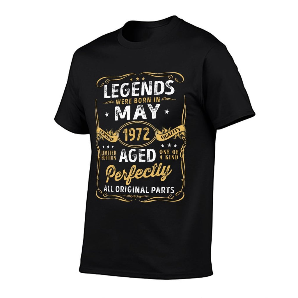 50th Birthday Decoration Legends Were Born In May 1972  Trendy Pattern T-Shirt