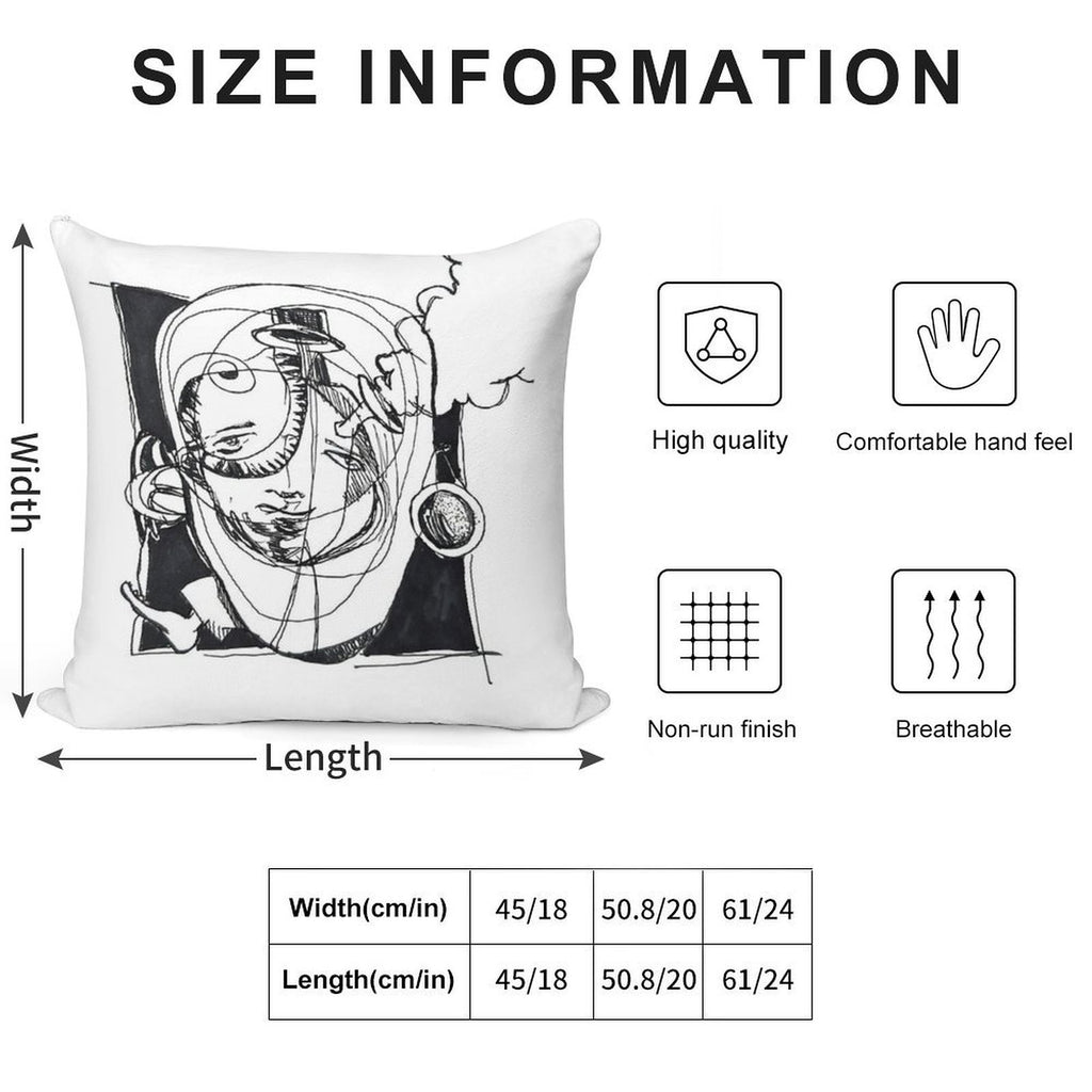 Around Space Soft Hidden Zipper Throw Pillow