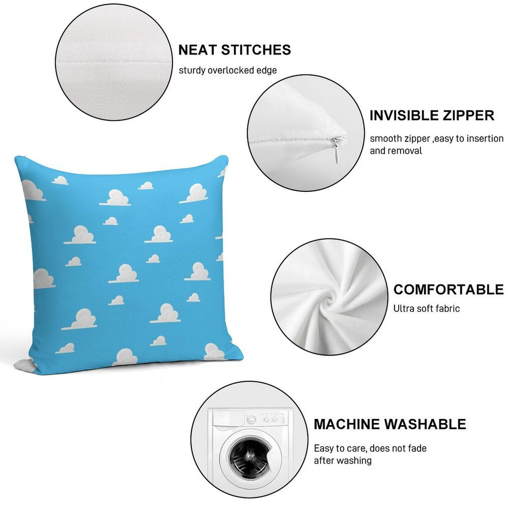 Andy's Room Wallpaper - Blue Skies for A Sheriff And A Space Ranger! Soft Luxury Feel Throw Pillow