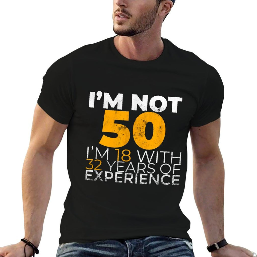50th Birthday Gift Funny Man Woman 50 Years Party  Polyester Blend T-Shirt