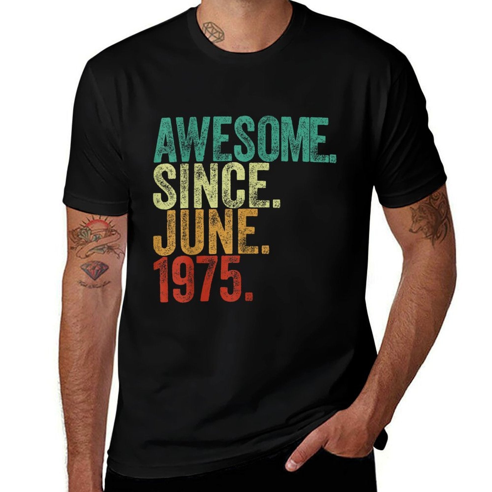 50 Years Old Awesome Since June 1975 50th Birthday  Stretchy T-Shirt