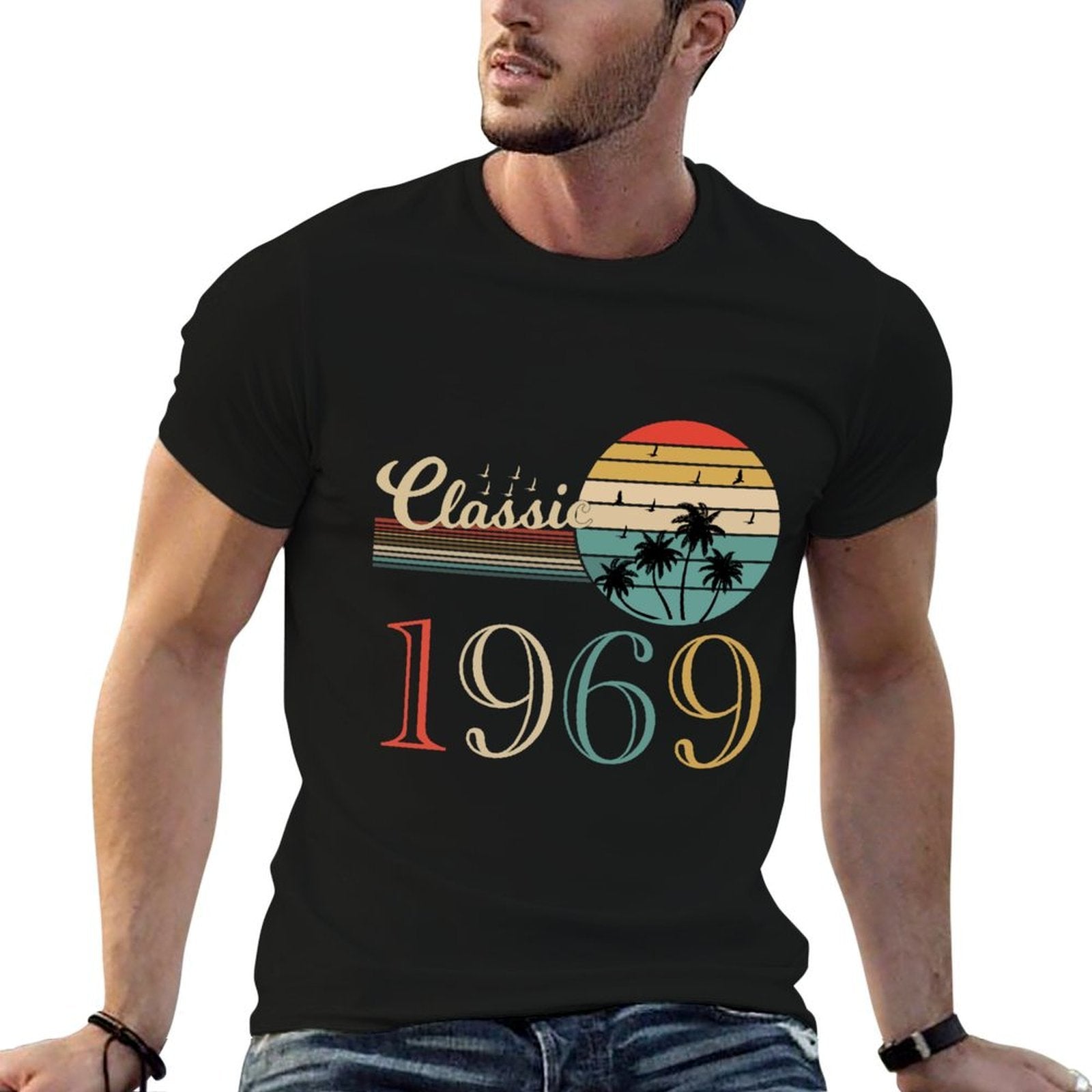 50th Birthday T Gift Vintage 1969 Classic  Polyester Blend T-Shirt