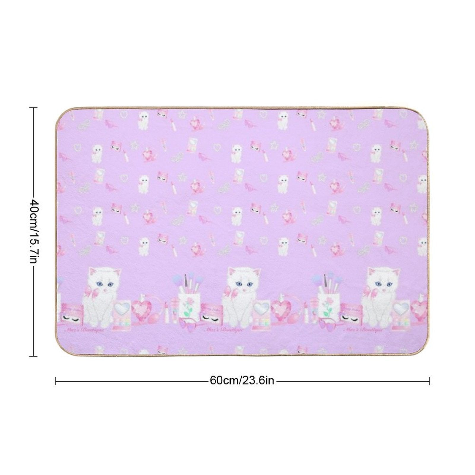 Cosmetics Kitten  Long-Lasting Bath Mat