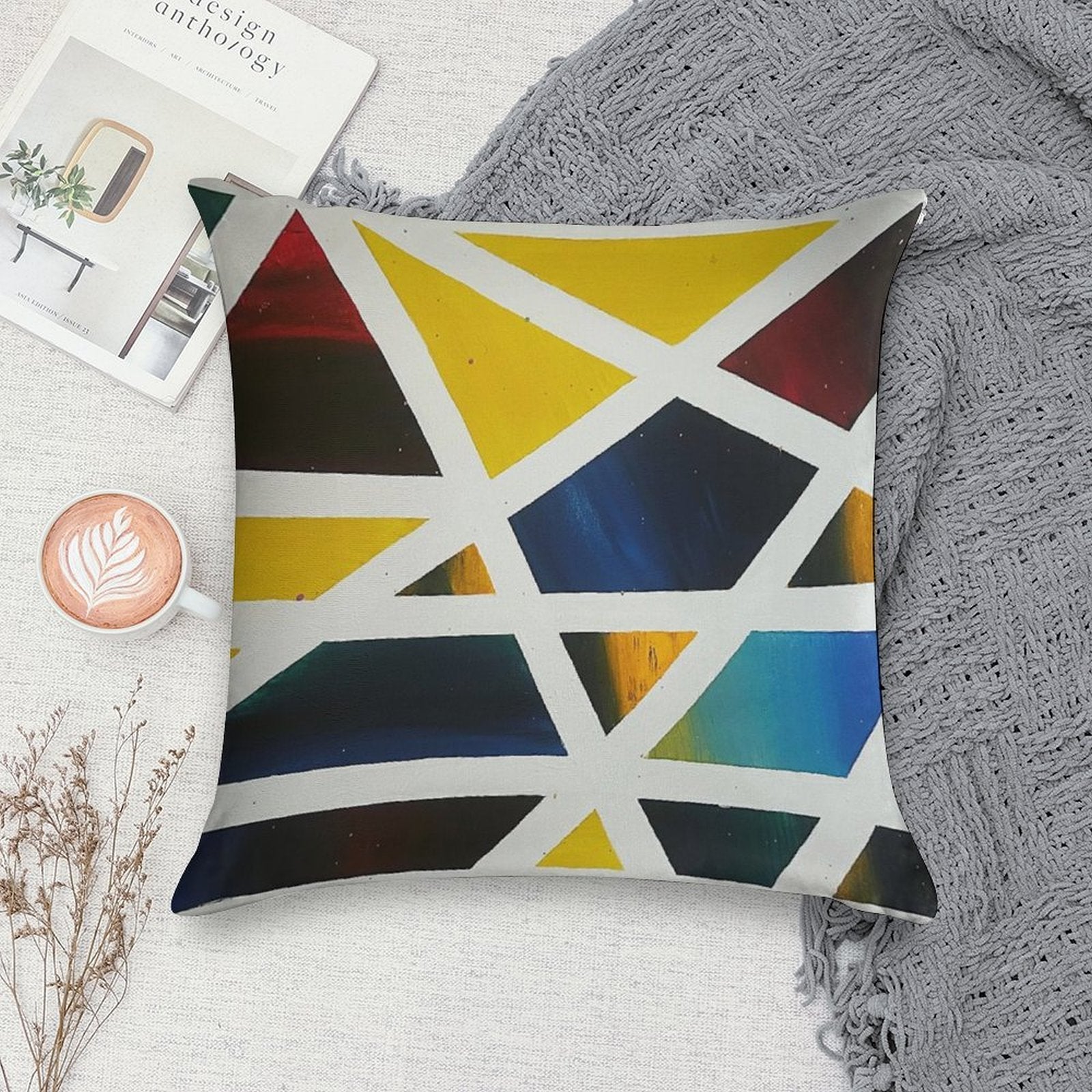 Abstract Soft Style Accent Throw Pillow