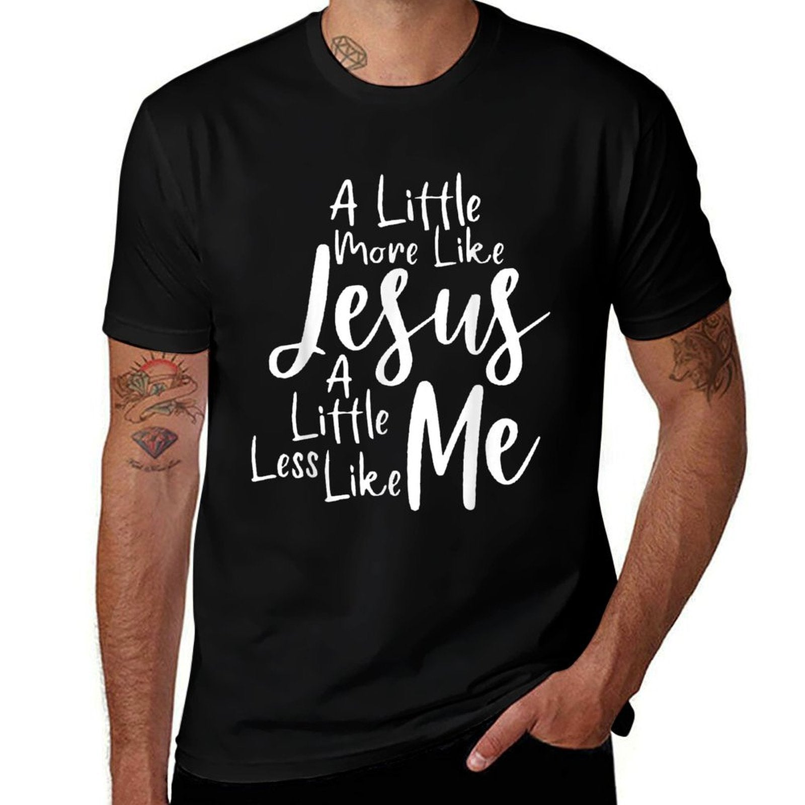 A Little More Like Jesus And Less Like Me  Vintage-inspired T-Shirt