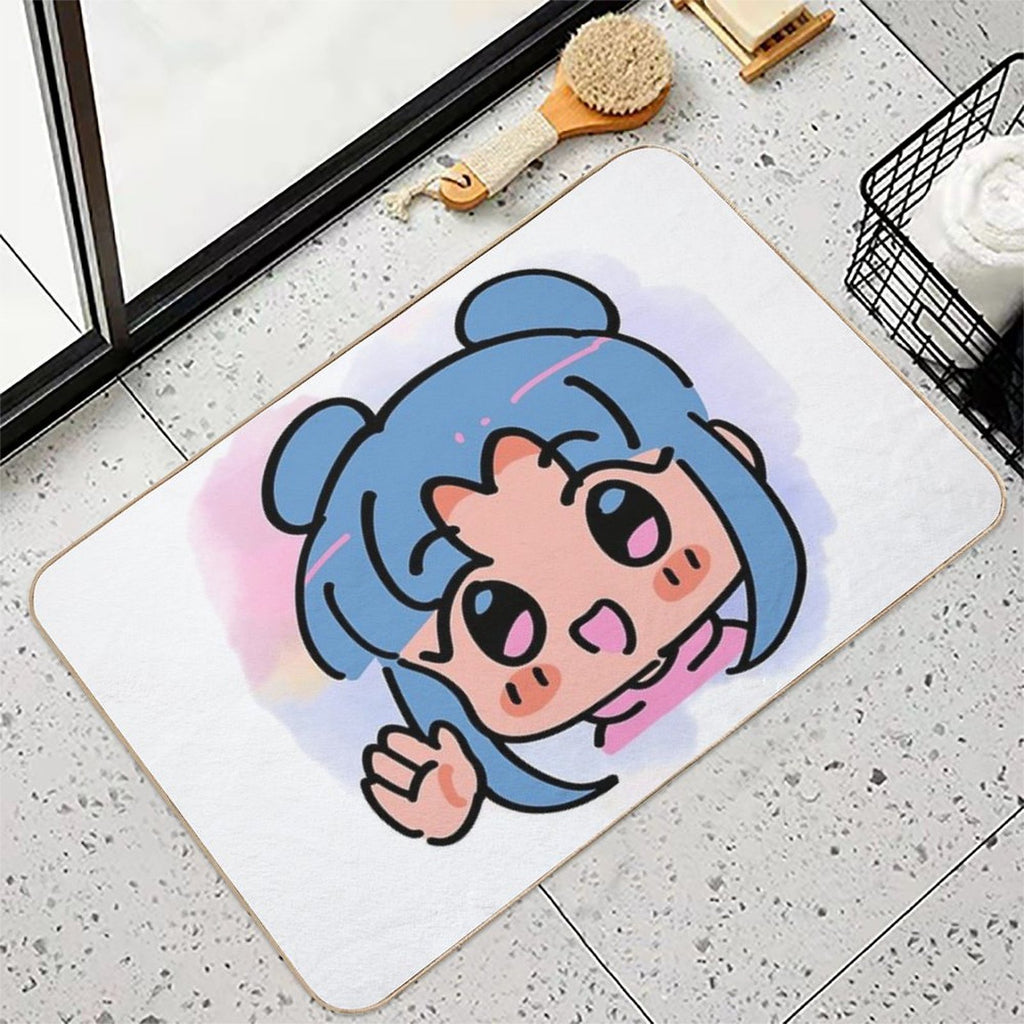 Anime Girl Blue  Rapid-Drying Bath Mat