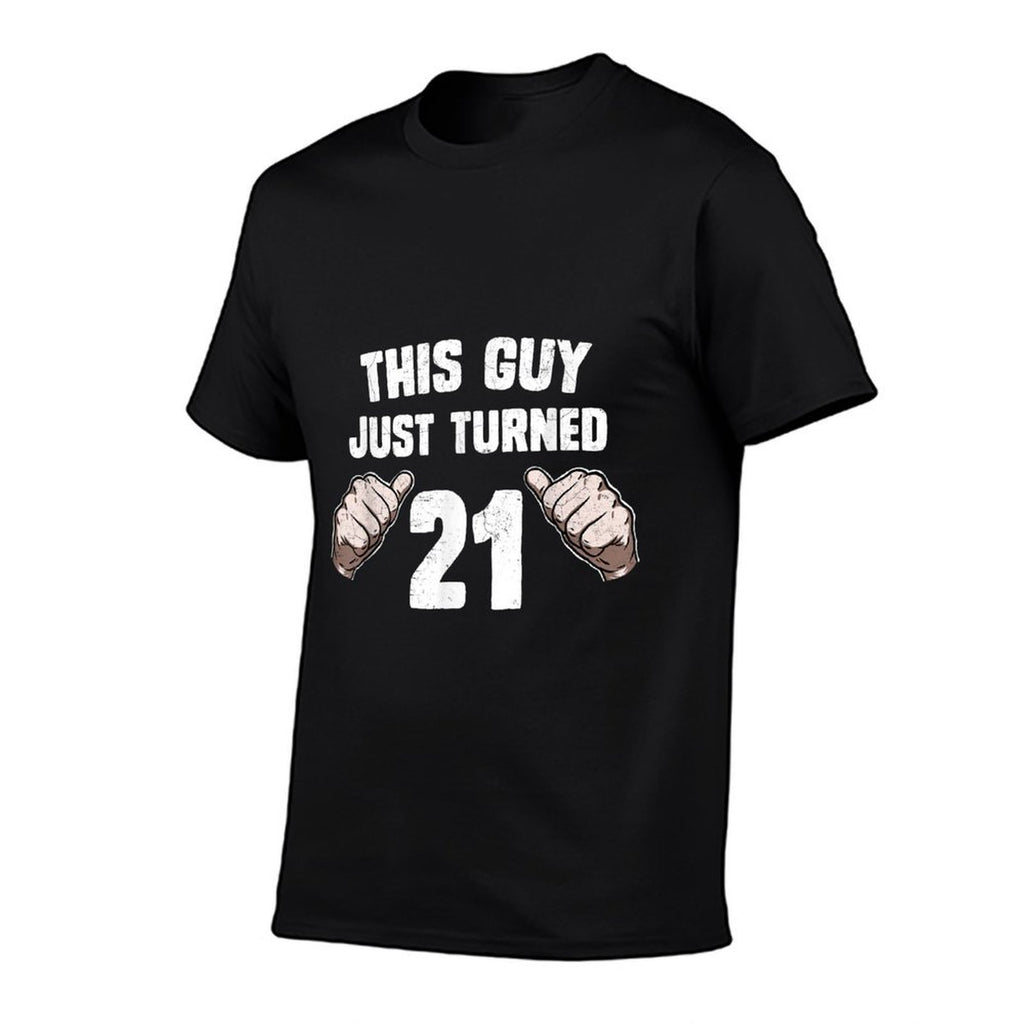 21st Birthday This Guy Thumbs Vintage Bday Gifts  Tagless Design T-Shirt